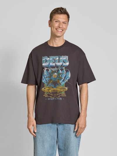 DEUS EX MACHINA T-Shirt mit Label-Print Anthrazit 4