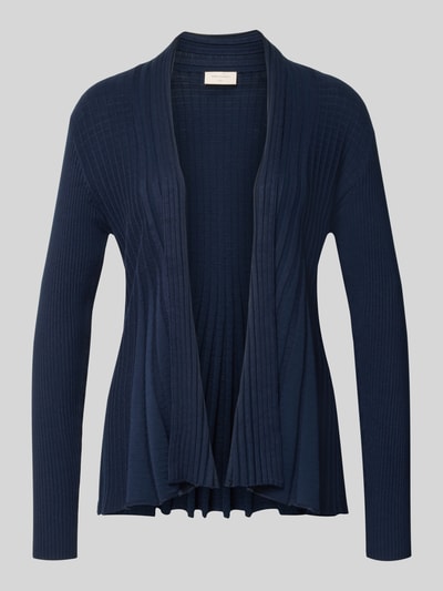 Produktfoto, dunkelblauer Cardigan aus Viskose-Mix Modell 'CLAUDISSE' von FREE/QUENT, schmale Passform, strukturierte Oberfläche, Damenmode