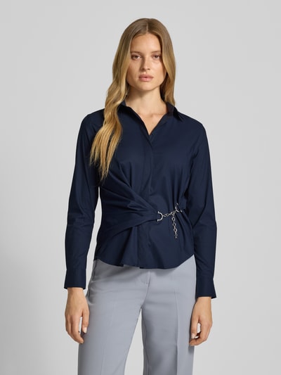 Lauren Ralph Lauren Regular Fit Hemdbluse mit Ketten-Detail Modell 'Coniah' Marine 4