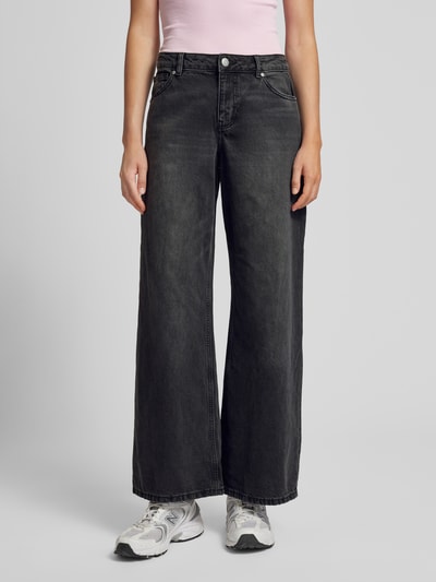 Review Essentials wide leg jeans Zwart - 4