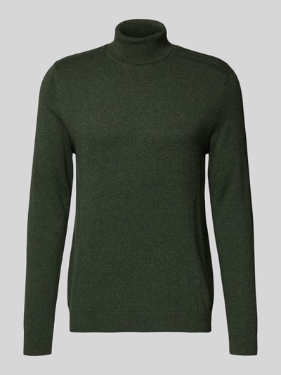 SELECTED HOMME Regular Fit Strickpullover aus reiner Baumwolle Modell 'BERG' Oliv Melange 2