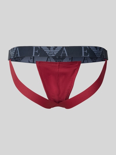 Emporio Armani Jogstrap mit Logo-Stitching im 2er-Pack Dunkelrot 3