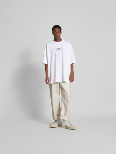 VETEMENTS Oversized T-Shirt aus reiner Baumwolle Weiss 1