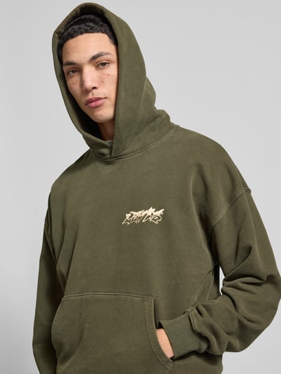 Levi's® Relaxed Fit Hoodie aus reiner Baumwolle Modell 'TWO HORSE' Taupe 3