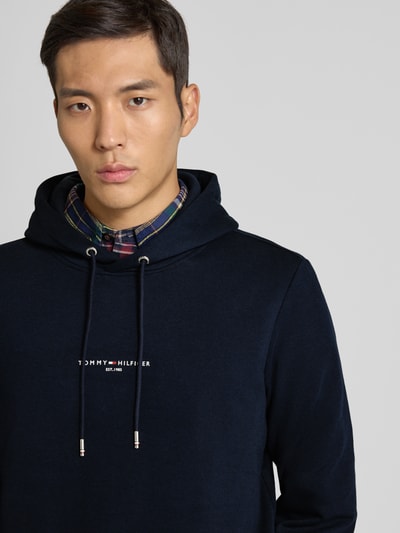 Tommy Hilfiger Regular fit hoodie van katoenmix Marineblauw - 3