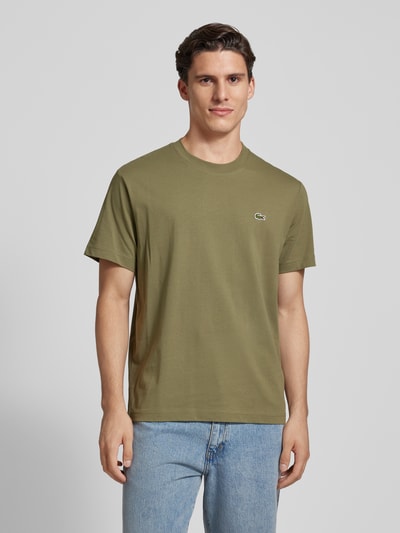 Lacoste T-Shirt mit Label-Badge Oliv 4