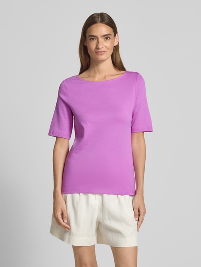 Christian Berg Woman T-shirt z dekoltem w łódkę Fioletowy 4