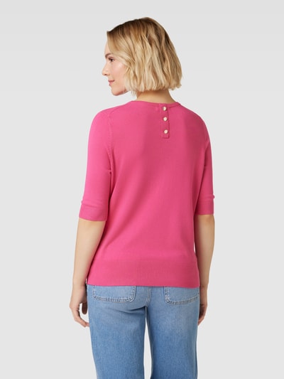 Christian Berg Woman Strickpullover aus Viskose-Mix mit Rundhalsausschnitt Pink 5