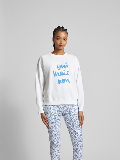 Juvia Sweatshirt mit Statement-Print Weiss 4