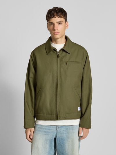Hugo Blue Regular Fit Jacke aus Baumwoll-Canvas Modell 'BLAKE2531' Oliv 4