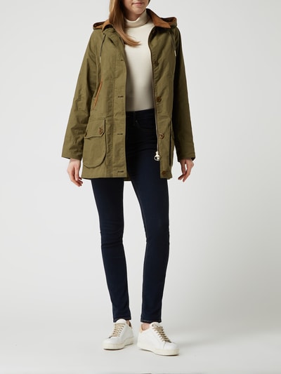 Barbour Jacke aus Baumwolle Modell 'Delevingne' - wasserabweisend Oliv 1