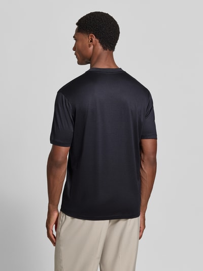 Emporio Armani T-Shirt aus Lyocell-Mix mit Label-Stitching Marine 5