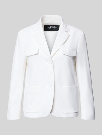 Luisa Cerano Slim Fit Blazer mit Reverskragen Weiss 2