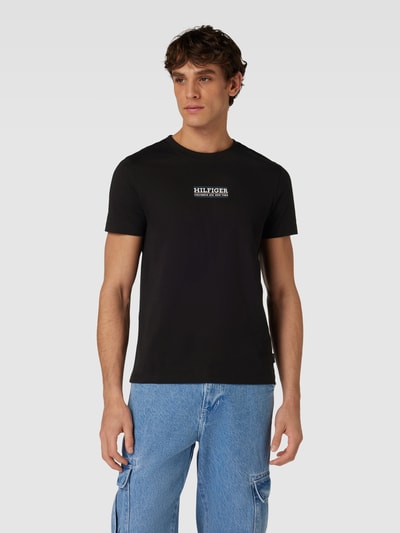 Tommy Hilfiger T-Shirt mit Label-Print Black 4