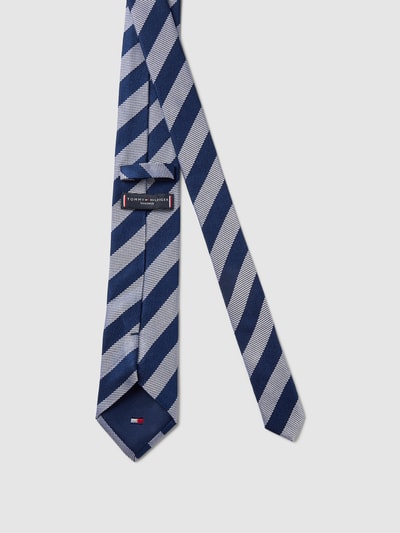 Tommy Hilfiger Zijden stropdas met streepmotief, model 'WOVEN OXFORD' Lichtgrijs - 2