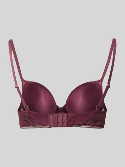 BOSS Beha met borstband van kant, model 'PUSH UP_B.PURE' Bordeaux - 3