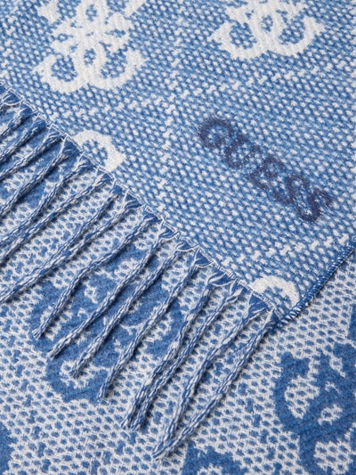 Guess Schal mit Viskose-Anteil Modell 'Jacquard' Blau 2