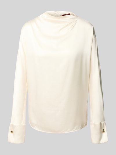 Max Mara Studio Seidenbluse mit Manschettenknöpfen Weiss 1