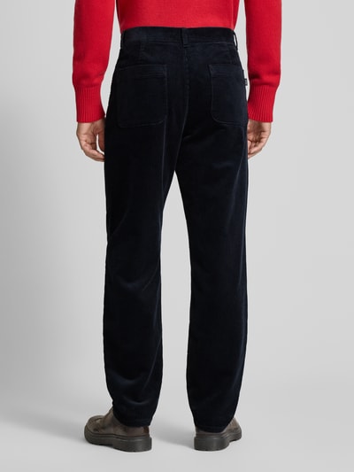 Les Deux Straight fit corduroy broek, model 'Kody' Marineblauw - 5