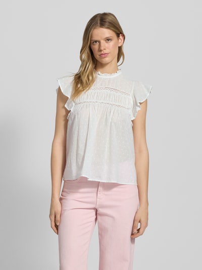 Only Regular fit blousetop van puur katoen, model 'KATTI' Offwhite - 4