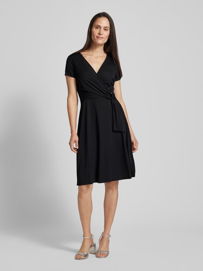 Lauren Ralph Lauren Knielanges Kleid mit Applikation Modell 'KARLEE' Black 1