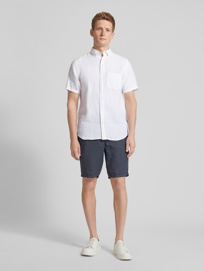 Gant Koszula lniana o kroju regular fit z przedłużonym tyłem Biały 1