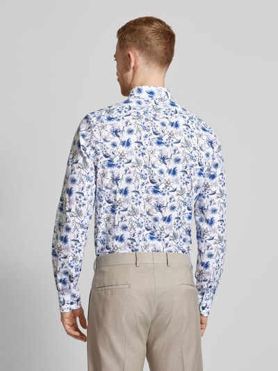 OLYMP Level Five Koszula biznesowa o kroju body fit z kwiatowym wzorem model ‘Taviano’ Biały 5