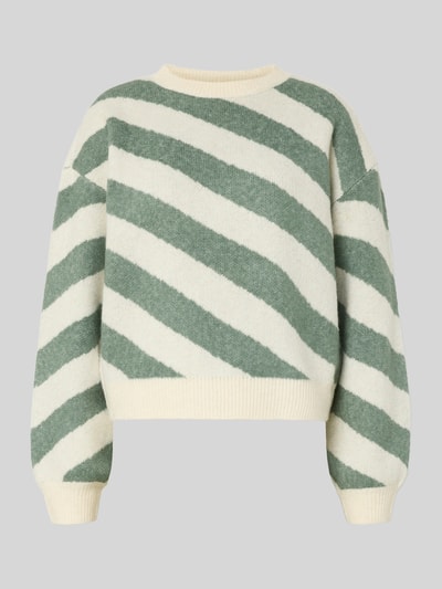 Vero Moda Regular Fit Strickpullover mit überschnittenen Schultern Modell 'LARA' Schilf 2