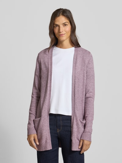 Vila Kurtka z dzianiny z przodem bez zapięcia model ‘RIL’ Fiołkoworóżowy 4