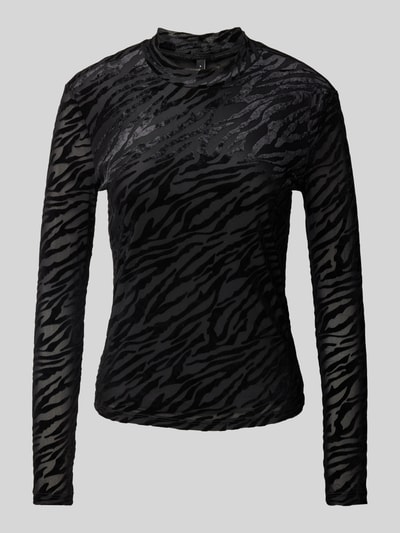 Only Langarmshirt mit Animal-Muster aus Mesh Modell 'ELIANA' Black 2