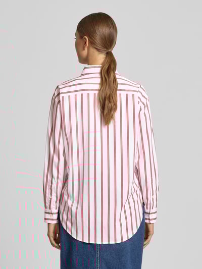 Lauren Ralph Lauren Regular fit overhemdblouse met labelapplicatie, model 'KOTTA' Rood gemêleerd - 5