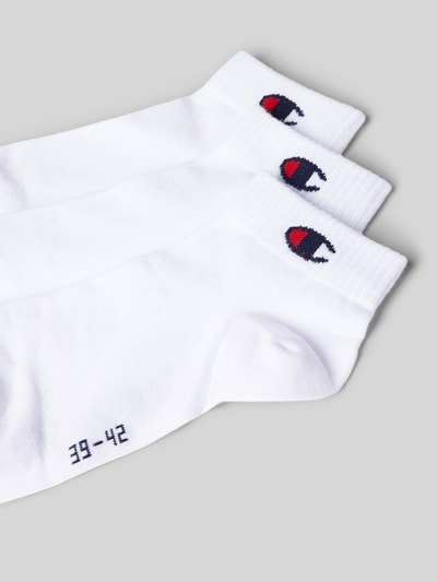 CHAMPION Socken mit Logo-Detail Modell 'QUARTER' im 3er-Pack Weiss 2