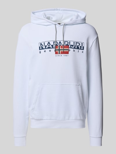 Napapijri Hoodie mit Label-Print Modell 'AYLMER' Weiss 1