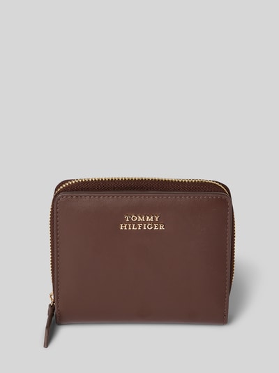 Tommy Hilfiger Portemonnee van echt rundernappa Donkerbruin - 1