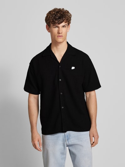 Pegador Relaxed fit vrijetijdsoverhemd met structuurmotief, model 'LIBCO' Zwart - 4