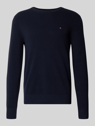 Tommy Hilfiger Regular fit gebreide pullover van zuiver katoen Marineblauw - 2