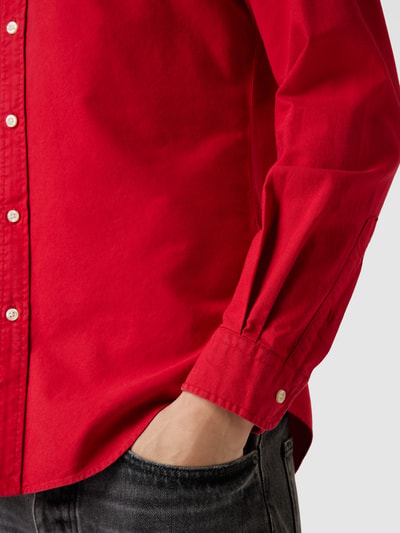Polo Ralph Lauren Slim Fit Freizeithemd mit Label-Stitching Rot 3