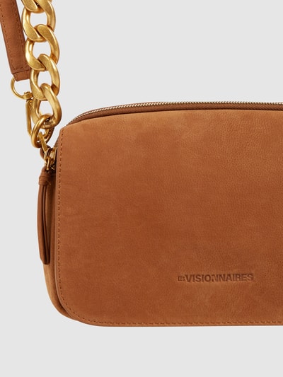 Les Visionnaires Crossbodytas van suède, model 'Emily'  Cognac - 5