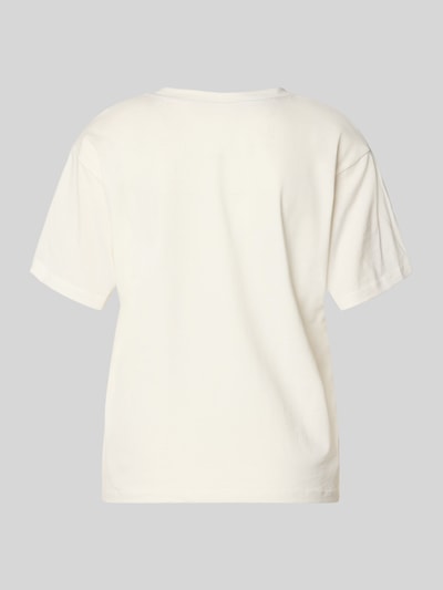 Produktfoto, Regular Fit T-Shirt mit Motiv-Print von Jake*s Casual aus Reine Baumwolle, gerade geschnitten, weißer Farbton, strukturierte glatte Oberfläche, Rundhalsausschnitt, Damen T-Shirt.
