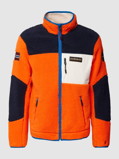 Napapijri Sweatjacke mit Stehkragen Modell 'YUPIK' Orange 2