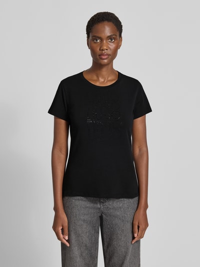 LIU JO SPORT T-shirt met strass-steentjes Zwart - 4