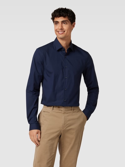 CK Calvin Klein Slim Fit Business-Hemd mit Kentkragen Marine 4