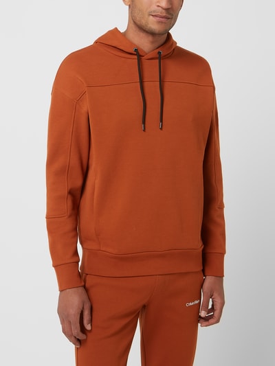 CK Calvin Klein Hoodie mit Eingrifftaschen  Dunkelorange 4