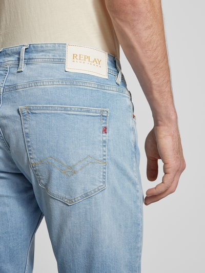 Replay Straight Fit Jeans im 5-Pocket-Design Modell 'GROVER' Jeansblau 3