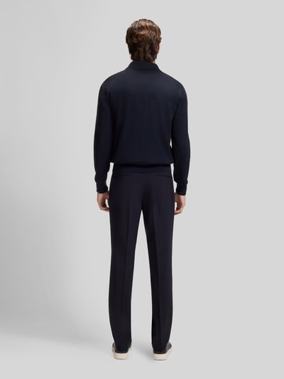 BOSS Regular Fit Poloshirt aus reiner Wolle Modell 'Lancione' Marine 5