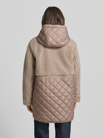 WHITE LABEL Gewatteerd jack met fleece en steekzakken Taupe - 5