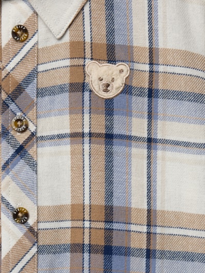 Steiff Koszula casualowa o kroju regular fit z detalem z logo Szaroniebieski 2