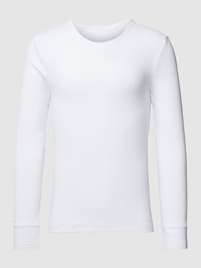 Marc O'Polo Longsleeve in Feinripp-Optik Modell 'ICONIC' Weiss 1