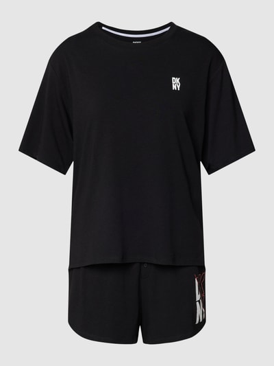 DKNY T-shirt met labelprint Zwart - 2