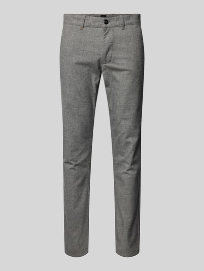 BOSS Orange Slim Fit Chino in Melange-Optik Hellgrau 2